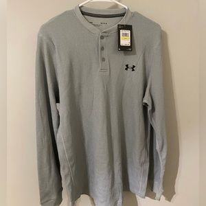 Under Armour Waffle Henley. Grey. Size M.